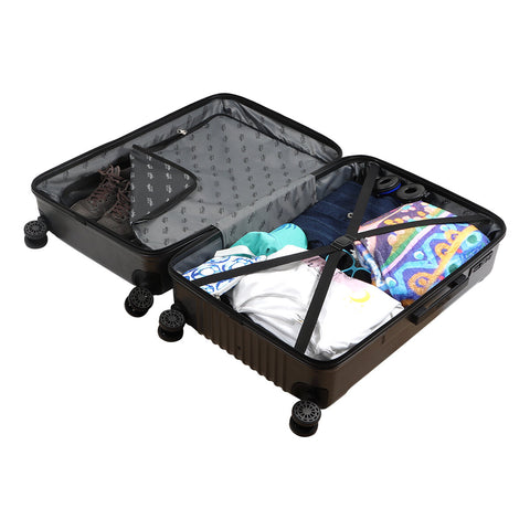 Biggdesign Ocean Hardshell Spinner Luggage Set, Gray, 3 Pcs