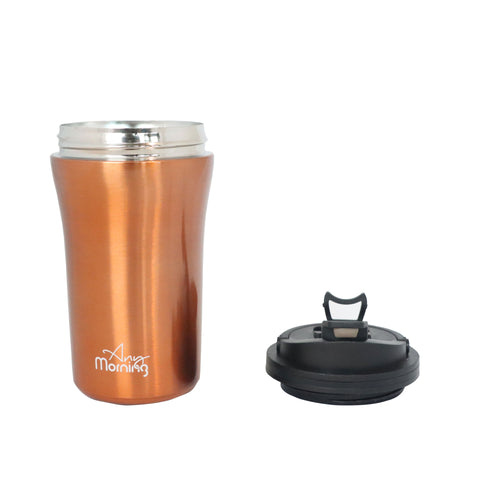 Any Morning SI232021 Two Mouth Travel Mug, 14 oz, Copper