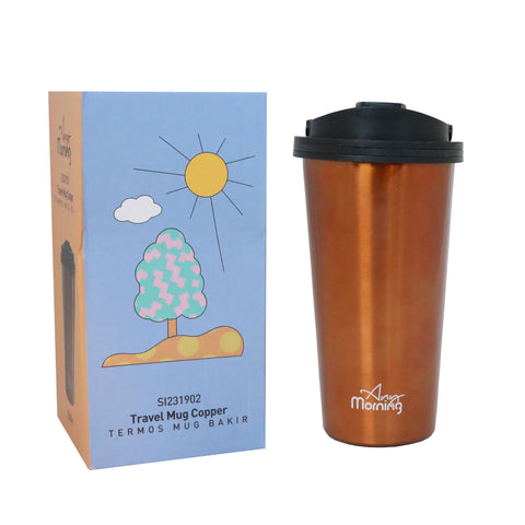 Any Morning SI231902 Travel Mug, 17 oz, Copper